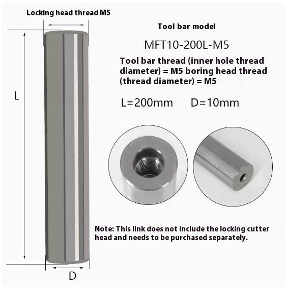 6034 MFT tungsten steel anti-vibration cutter shank lock tooth cutter shank high precision end milling cutter shank monolithic alloy interchangeable carbide head Shandong Denso Pricision Tools Co.,Ltd.